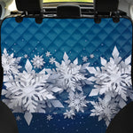 Christmas Snowflake Print Pet Car Back Seat Cover