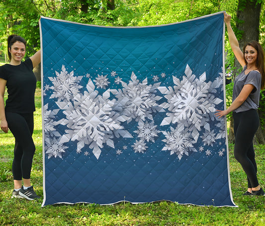 Christmas Snowflake Print Quilt