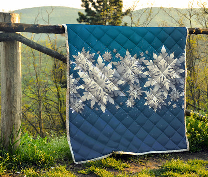 Christmas Snowflake Print Quilt