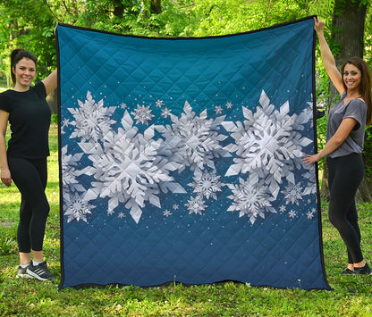 Christmas Snowflake Print Quilt