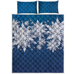 Christmas Snowflake Print Quilt Bed Set