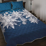 Christmas Snowflake Print Quilt Bed Set