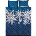 Christmas Snowflake Print Quilt Bed Set