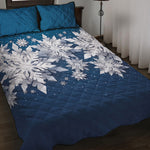 Christmas Snowflake Print Quilt Bed Set