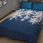 Christmas Snowflake Print Quilt Bed Set