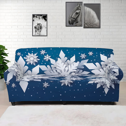Christmas Snowflake Print Sofa Cover