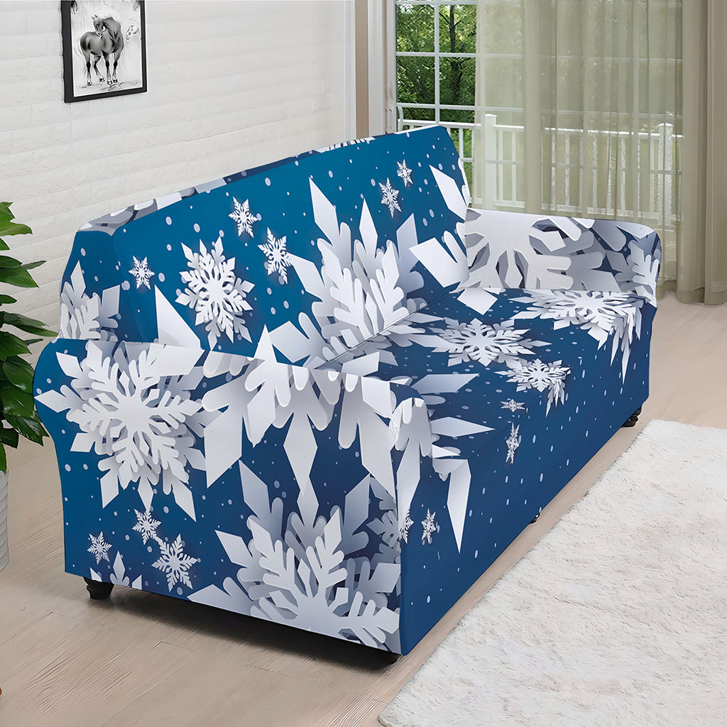 Christmas Snowflake Print Sofa Cover