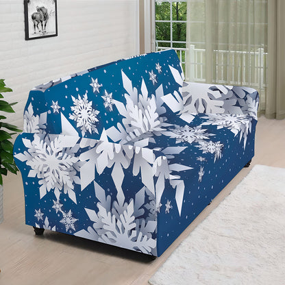 Christmas Snowflake Print Sofa Cover
