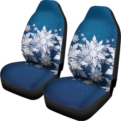Christmas Snowflake Print Universal Fit Car Seat Covers