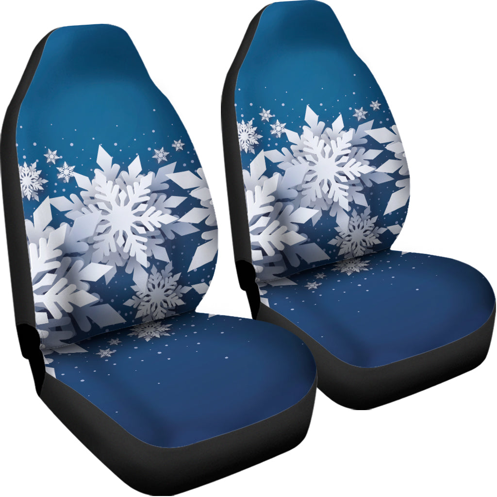 Christmas Snowflake Print Universal Fit Car Seat Covers