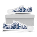 Christmas Snowflake Print White Low Top Sneakers