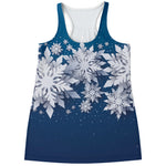 Christmas Snowflake Print Women's Racerback Tank Top