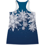 Christmas Snowflake Print Women's Racerback Tank Top