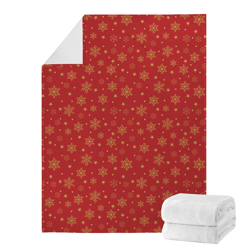 Christmas Snowflakes And Stars Print Blanket