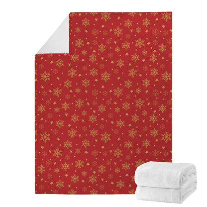 Christmas Snowflakes And Stars Print Blanket