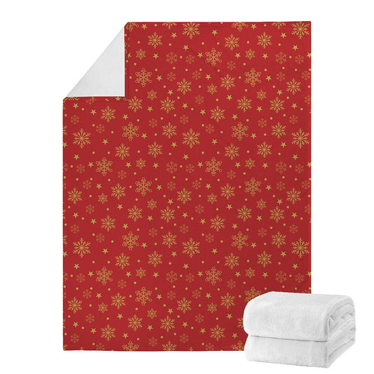 Christmas Snowflakes And Stars Print Blanket