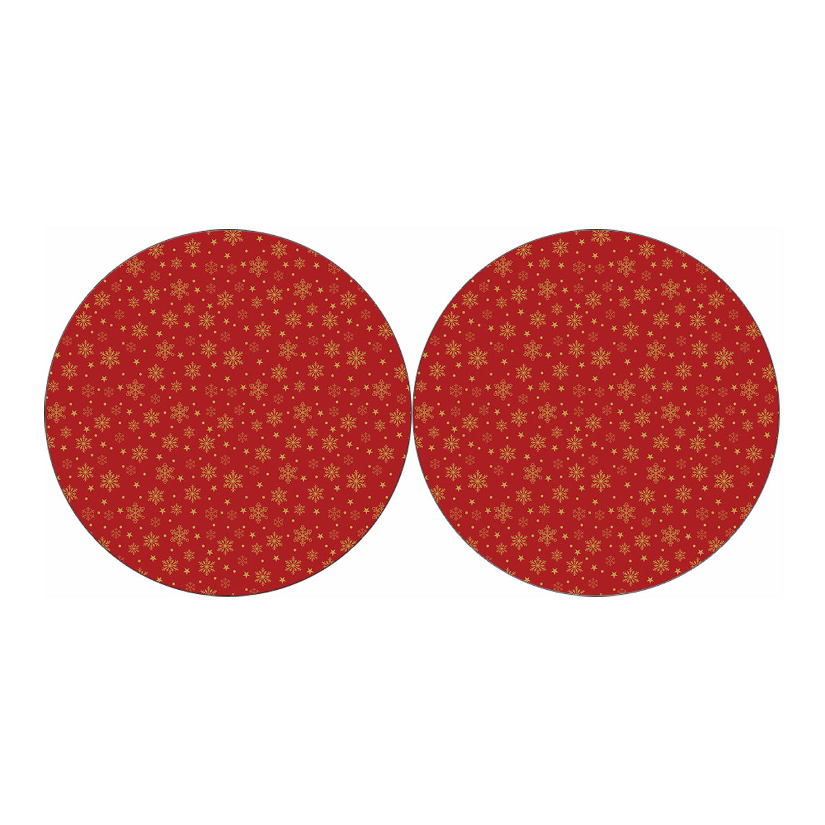 Christmas Snowflakes And Stars Print Car Coasters