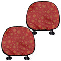 Christmas Snowflakes And Stars Print Car Headrest Covers