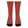 Christmas Snowflakes And Stars Print Crew Socks