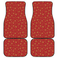 Christmas Snowflakes And Stars Print Front and Back Car Floor Mats