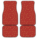 Christmas Snowflakes And Stars Print Front and Back Car Floor Mats