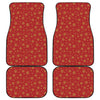 Christmas Snowflakes And Stars Print Front and Back Car Floor Mats