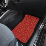 Christmas Snowflakes And Stars Print Front and Back Car Floor Mats