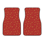 Christmas Snowflakes And Stars Print Front Car Floor Mats