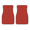 Christmas Snowflakes And Stars Print Front Car Floor Mats