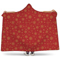 Christmas Snowflakes And Stars Print Hooded Blanket