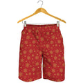 Christmas Snowflakes And Stars Print Men's Shorts