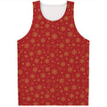 Christmas Snowflakes And Stars Print Men's Tank Top
