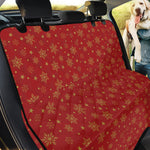 Christmas Snowflakes And Stars Print Pet Car Back Seat Cover