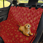 Christmas Snowflakes And Stars Print Pet Car Back Seat Cover