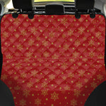 Christmas Snowflakes And Stars Print Pet Car Back Seat Cover