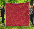 Christmas Snowflakes And Stars Print Quilt