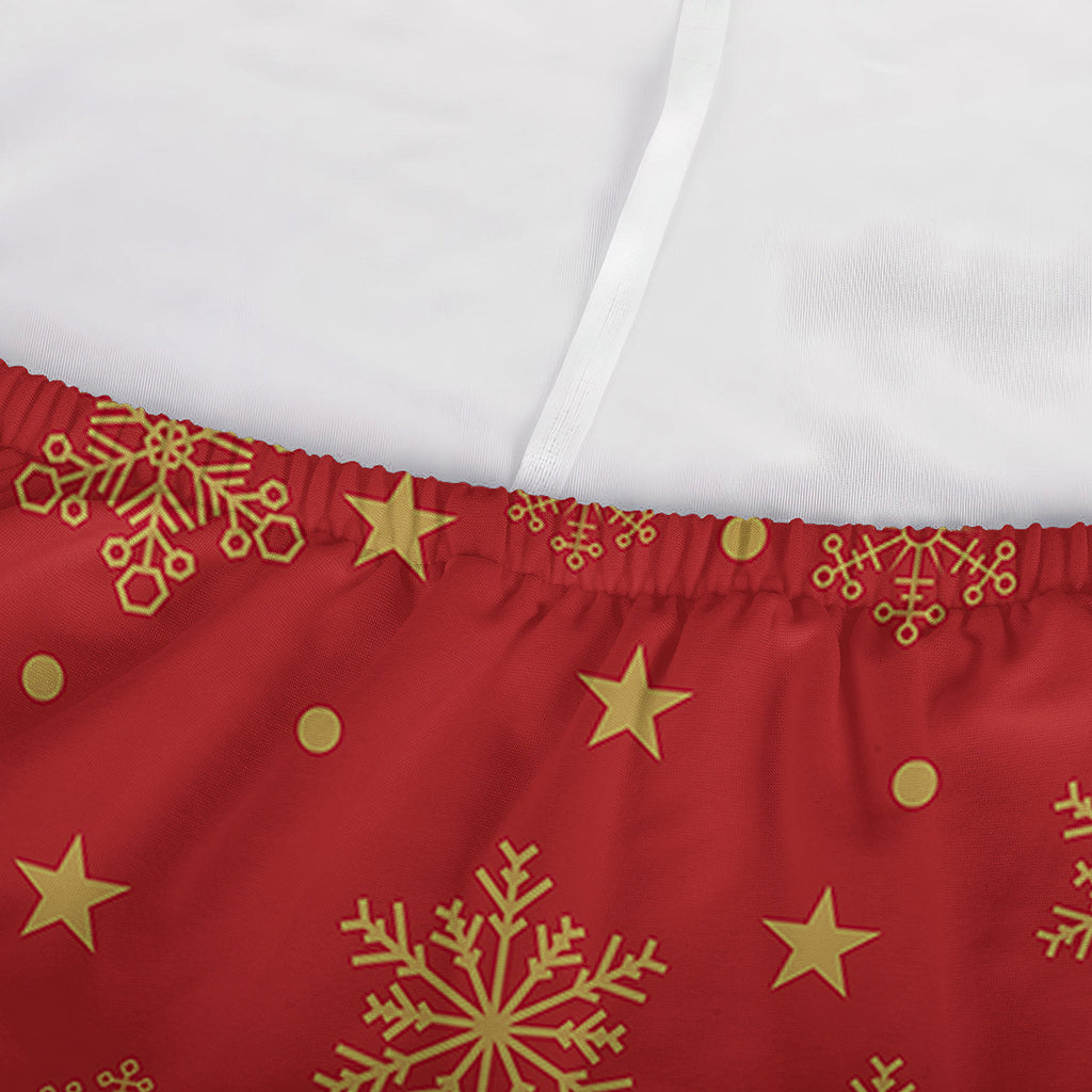 Christmas Snowflakes And Stars Print Sofa Cover