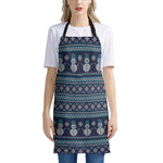 Christmas Snowman Knitted Pattern Print Apron