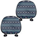 Christmas Snowman Knitted Pattern Print Car Headrest Covers
