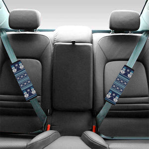 Christmas Snowman Knitted Pattern Print Car Seat Belt Covers