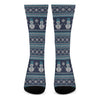 Christmas Snowman Knitted Pattern Print Crew Socks