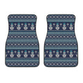 Christmas Snowman Knitted Pattern Print Front Car Floor Mats