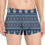 Christmas Snowman Knitted Pattern Print Men's Boxer Briefs