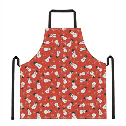 Christmas Snowman Pattern Print Apron