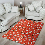 Christmas Snowman Pattern Print Area Rug
