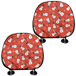 Christmas Snowman Pattern Print Car Headrest Covers