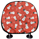 Christmas Snowman Pattern Print Car Headrest Covers