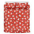 Christmas Snowman Pattern Print Duvet Cover Bedding Set