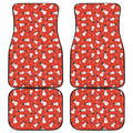 Christmas Snowman Pattern Print Front and Back Car Floor Mats