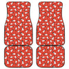 Christmas Snowman Pattern Print Front and Back Car Floor Mats